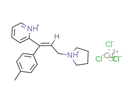 (E)-2-[3-(1-pyrrolodinio)-1-(p-tolyl)-1-propenyl]pyridinium tetrachlorocopper(II)