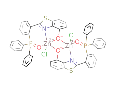 Zn<sub>2</sub>(C<sub>25</sub>H<sub>17</sub>NO<sub>2</sub>PS)2Cl<sub>2</sub>