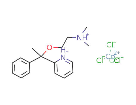[2-(1-(dimethylammonioethoxy)-1-phenylethyl)pyridinium] tetrachlorocobaltate(II)