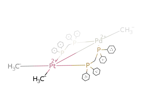 (CH<sub>3</sub>)2Pt(CH<sub>2</sub>(P(C<sub>6</sub>H<sub>5</sub>)2)2)2Pd(CH<sub>3</sub>)<sup>(1+)</sup>