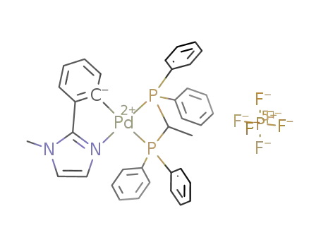 [Pd(o-C<sub>6</sub>H<sub>4</sub>C=NCH=CHNMe)(1,1-bis(diphenylphosphino)ethane-P,P)]PF<sub>6</sub>