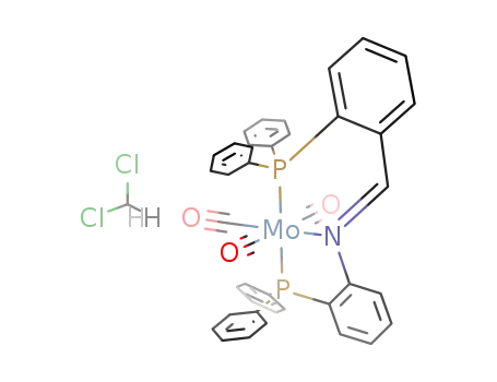 mer-[Mo(CO)3(2-(diphenylphosphino)-N-(2-(diphenylphosphino)benzylidene)aniline-κ3P,N,P')]*CH2Cl2