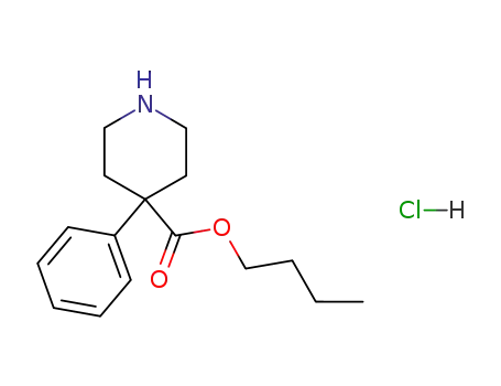 Molecular Structure of 83929-38-8 (butyl 4-phenylpiperidine-4-carboxylate hydrochloride)