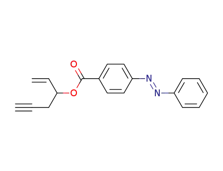 Molecular Structure of 101869-10-7 (4-phenylazo-benzoic acid-(1-vinyl-but-3-ynyl ester))