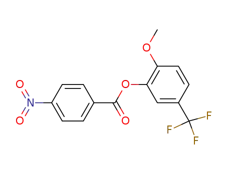 4-nitro-benzoic acid-(2-methoxy-5-trifluoromethyl-phenyl ester)