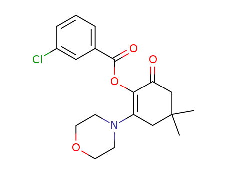 Benzoic acid, 3-chloro-,
4,4-dimethyl-2-(4-morpholinyl)-6-oxo-1-cyclohexen-1-yl ester