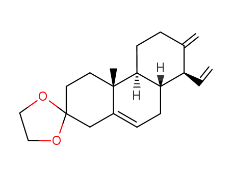 Molecular Structure of 114888-90-3 (3,3-ethanediyldioxy-16,17-seco-18-nor-androsta-5,13<sup>(17)</sup>,15-triene)