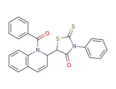 1-benzoyl-2-(4-oxo-3-phenyl-2-thioxo-thiazolidin-5-yl)-1,2-dihydro-quinoline
