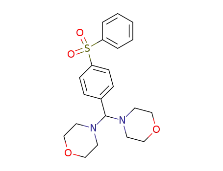 Molecular Structure of 3506-99-8 (4,4'-(4-benzenesulfonyl-phenylmethanediyl)-bis-morpholine)