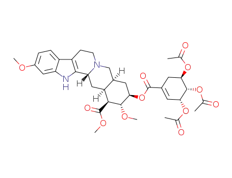 <i>ent</i>-11,17β-dimethoxy-18α-((3<i>S</i>)-3<i>r</i>,4<i>c</i>,5<i>t</i>-triacetoxy-cyclohex-1-enecarbonyloxy)-15β-yohimban-16α-carboxylic acid methyl ester