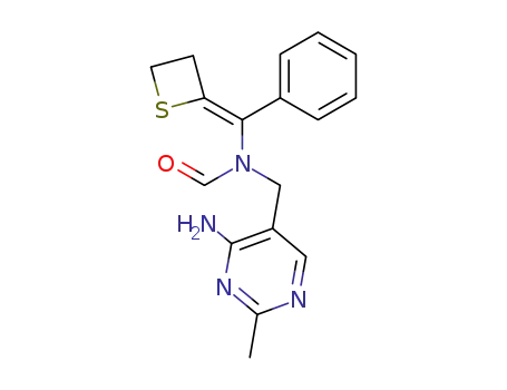 <i>N</i>-(4-amino-2-methyl-pyrimidin-5-ylmethyl)-<i>N</i>-[phenyl-((<i>Z</i>)-thietan-2-ylidene)-methyl]-formamide