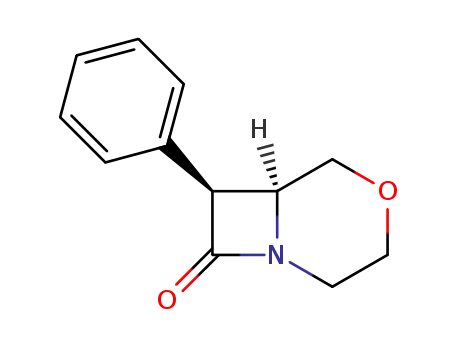 Molecular Structure of 62500-60-1 (4-Oxa-1-azabicyclo[4.2.0]octan-8-one, 7-phenyl-, cis-)