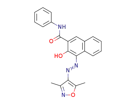 4-(3,5-dimethyl-isoxazol-4-ylazo)-3-hydroxy-naphthalene-2-carboxylic acid anilide