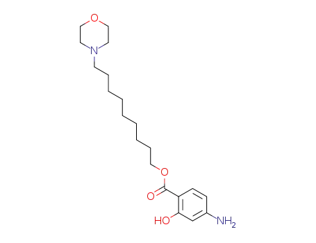 Molecular Structure of 21524-77-6 (4-amino-2-hydroxy-benzoic acid 9-morpholin-4-yl-nonyl ester)
