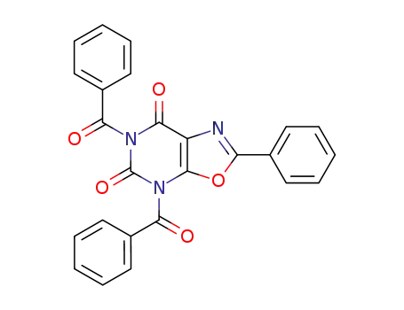 Molecular Structure of 10082-62-9 (4,6-dibenzoyl-2-phenyl-4<i>H</i>-oxazolo[5,4-<i>d</i>]pyrimidine-5,7-dione)