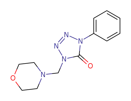 Molecular Structure of 6415-51-6 (1-morpholin-4-ylmethyl-4-phenyl-1,4-dihydro-tetrazol-5-one)