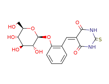 Molecular Structure of 101575-67-1 (5-(2-β-D-glucopyranosyloxy-benzylidene)-2-thio-barbituric acid)