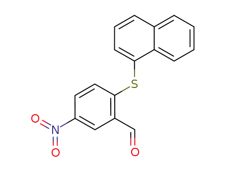 Molecular Structure of 108897-63-8 (2-[1]naphthylsulfanyl-5-nitro-benzaldehyde)