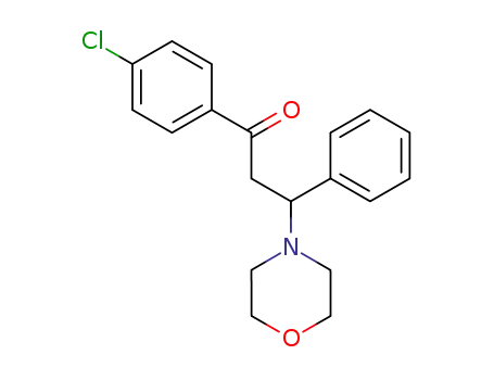 Molecular Structure of 94384-02-8 (1-(4-chloro-phenyl)-3-morpholin-4-yl-3-phenyl-propan-1-one)