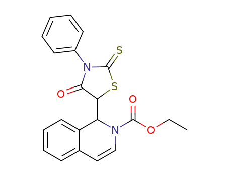 1-(4-oxo-3-phenyl-2-thioxo-thiazolidin-5-yl)-1<i>H</i>-isoquinoline-2-carboxylic acid ethyl ester