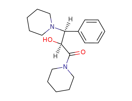 Molecular Structure of 70651-33-1 (1-((2<i>RS</i>,3<i>RS</i>)-2-hydroxy-3-phenyl-3-piperidino-propionyl)-piperidine)