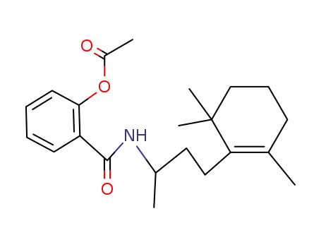 2-acetoxy-benzoic acid-[1-methyl-3-(2,6,6-trimethyl-cyclohex-1-enyl)-propylamide]