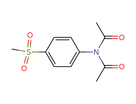 Molecular Structure of 115165-27-0 (<i>N</i>-(4-methanesulfonyl-phenyl)-diacetamide)