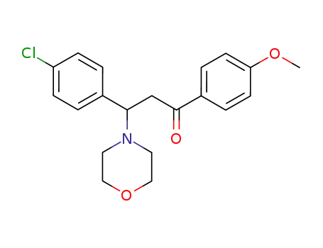 3-(4-chloro-phenyl)-1-(4-methoxy-phenyl)-3-morpholin-4-yl-propan-1-one