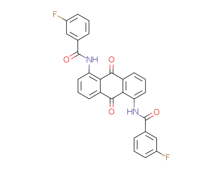 Molecular Structure of 478-18-2 (1,5-bis-(3-fluoro-benzoylamino)-anthraquinone)
