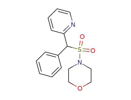 Molecular Structure of 93019-85-3 (4-(phenyl-pyridin-2-yl-methanesulfonyl)-morpholine)