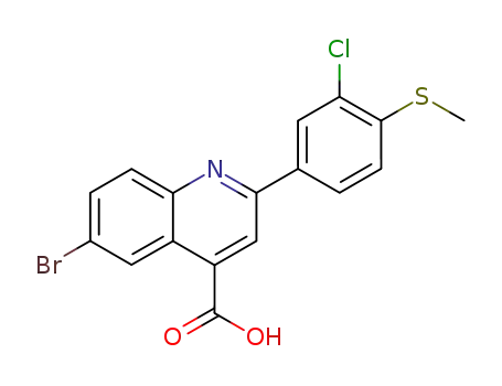 6-bromo-2-(3-chloro-4-methylsulfanyl-phenyl)-quinoline-4-carboxylic acid
