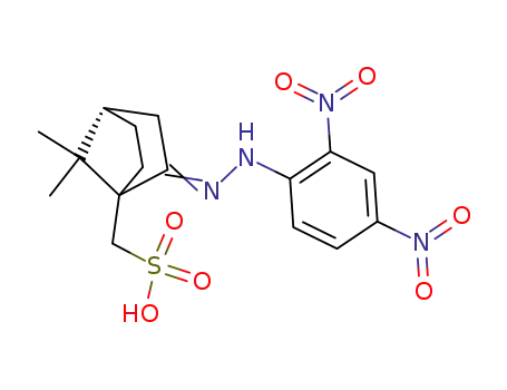 Molecular Structure of 109514-89-8 ((1<i>S</i>)-2-(2,4-dinitro-phenylhydrazono)-bornane-10-sulfonic acid)