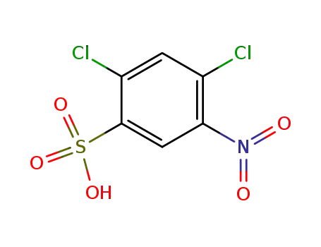 Molecular Structure of 89284-77-5 (Benzenesulfonic acid, 2,4-dichloro-5-nitro-)