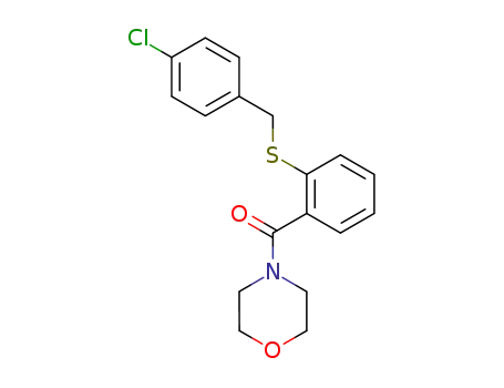 Molecular Structure of 101792-10-3 (4-[2-(4-chloro-benzylsulfanyl)-benzoyl]-morpholine)