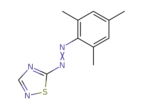 Molecular Structure of 103907-06-8 (5-(2,4,6-trimethyl-phenylazo)-[1,2,4]thiadiazole)