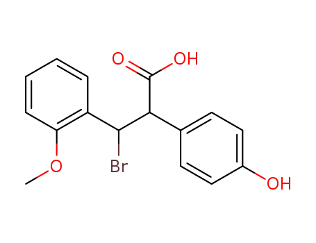 3-bromo-2-(4-hydroxy-phenyl)-3-(2-methoxy-phenyl)-propionic acid