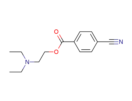 Molecular Structure of 61499-25-0 (Benzoic acid, 4-cyano-, 2-(diethylamino)ethyl ester)