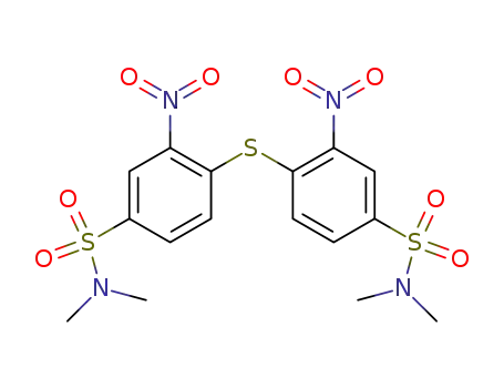 Molecular Structure of 101430-57-3 (3,3'-dinitro-4,4'-sulfanediyl-bis-benzenesulfonic acid bis-dimethylamide)