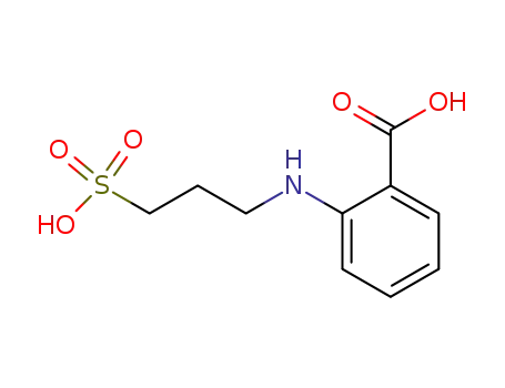 Molecular Structure of 52962-47-7 (Benzoic acid, 2-[(3-sulfopropyl)amino]-)