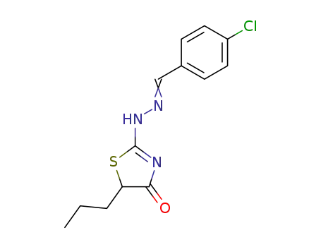 4-chloro-benzaldehyde (4-oxo-5-propyl-thiazolidin-2-ylidene)-hydrazone