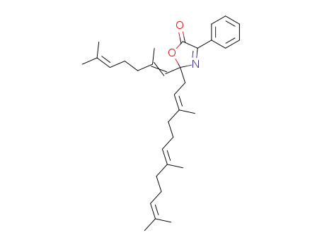 2-((Ξ)-2,6-dimethyl-hepta-1,5-dienyl)-4-phenyl-2-((2<i>E</i>,6<i>E</i>)-3,7,11-trimethyl-dodeca-2,6,10-trienyl)-2<i>H</i>-oxazol-5-one