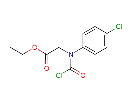 Molecular Structure of 55240-02-3 (Glycine, N-(chlorocarbonyl)-N-(4-chlorophenyl)-, ethyl ester)