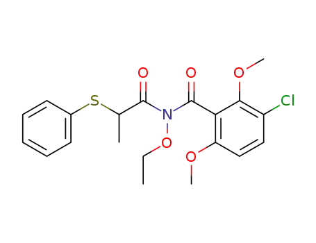 Aethyl-N-(α-phenylmercaptopropionyl)-3-chlor-2,6-dimethoxybenzohydroxamat
