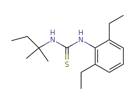 Molecular Structure of 66608-91-1 (Thiourea, N-(2,6-diethylphenyl)-N'-(1,1-dimethylpropyl)-)