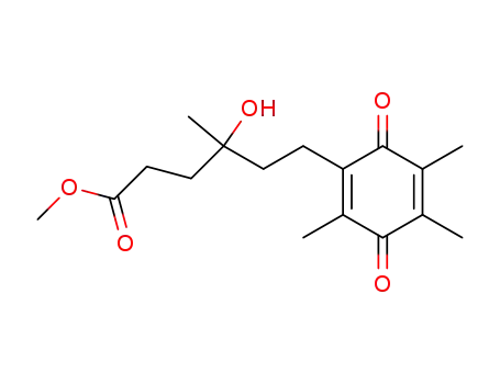 4-Hydroxy-4-methyl-6-(2,4,5-trimethyl-3,6-dioxo-cyclohexa-1,4-dienyl)-hexanoic acid methyl ester