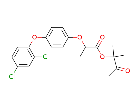 Molecular Structure of 65633-90-1 (Propanoic acid, 2-[4-(2,4-dichlorophenoxy)phenoxy]-,
1,1-dimethyl-2-oxopropyl ester)