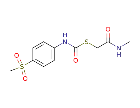 <4-Methansulfonyl-phenylcarbamoylmercapto>-essigsaeure-methylamid