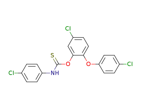 Molecular Structure of 28386-36-9 ((4-Chloro-phenyl)-thiocarbamic acid O-[5-chloro-2-(4-chloro-phenoxy)-phenyl] ester)