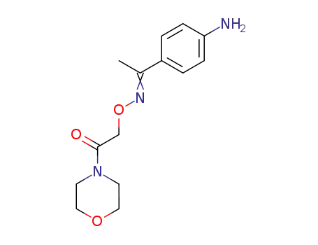 Molecular Structure of 38063-89-7 (4'-Aminoacetophenone O-(morpholinocarbonylmethyl)oxime)