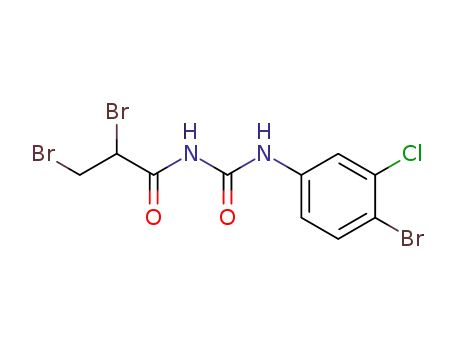 Molecular Structure of 61439-28-9 (Propanamide,
2,3-dibromo-N-[[(4-bromo-3-chlorophenyl)amino]carbonyl]-)